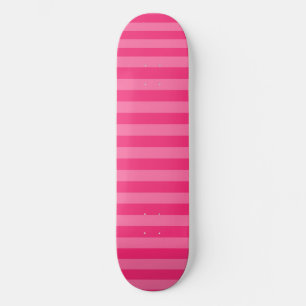 Light Pink and Hot Pink Stripes  Skateboard