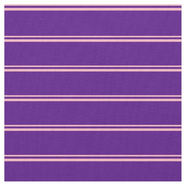 Light Pink and Indigo Coloured Pattern of Stripes Fabric (Close Up)