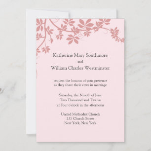 Light Pink And Mauve Wedding Invitations