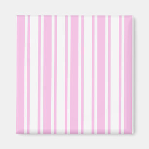 Light pink and white candy stripes magnet