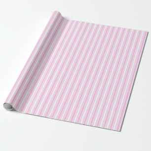 Light pink and white candy stripes wrapping paper