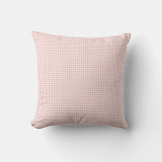Light Pink and White Gingham Plaid Pattern Cosy  Cushion