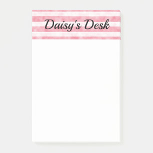 Light Pink and White Smokey Lines Post-it Notes