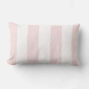 Light Pink and White Stripe Lumbar Cushion