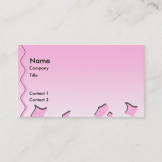 Light Pink and White Wavy Pattern. Business Card