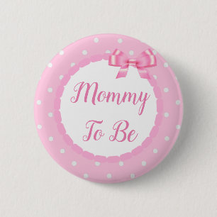 Light Pink Baby Shower Mummy To Be 6 Cm Round Badge