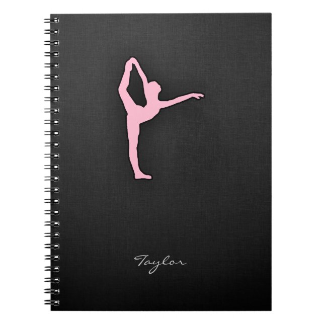 Light Pink Ballet Dancer Spiral Notebook (Front)