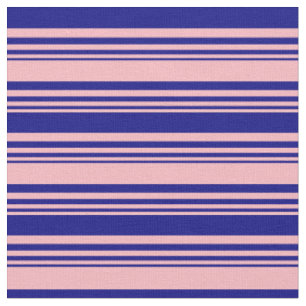 Light Pink & Blue Coloured Lined Pattern Fabric