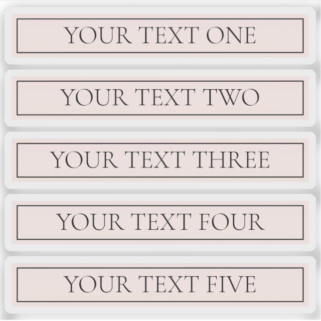 Light Pink Blush Stripe & Elegant Editable Text (Front)