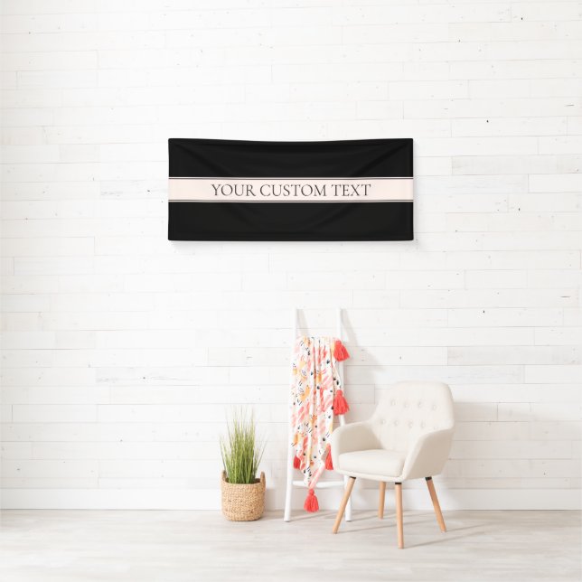 Light Pink Blush Stripe & Elegant Editable Text Banner (Insitu)