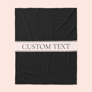 Light Pink Blush Stripe & Elegant Editable Text Fleece Blanket