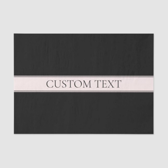 Light Pink Blush Stripe & Elegant Editable Text Tissue Paper (Front)