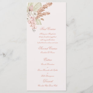 Light pink boho Menu Template