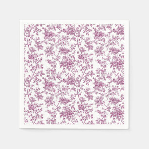 Light Pink Chinoiserie Vine Toile Garden Party Pap Napkin