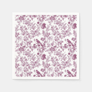 Light Pink Chinoiserie Vine Toile Garden Party Pap Napkin
