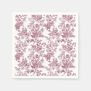 Light Pink Chinoiserie Vine Toile Garden Party Pap Napkin