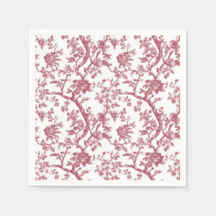 Light Pink Chinoiserie Vine Toile Garden Party Pap Napkin