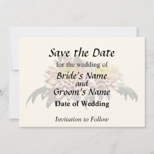 Light Pink Chrysanthemums Save The Date