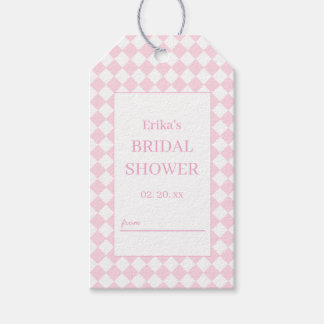 Light pink Classic design Bridal Shower Gift Tag