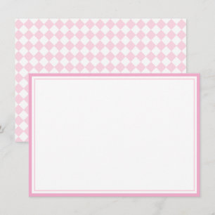 Light pink Classic design Flat Note Card