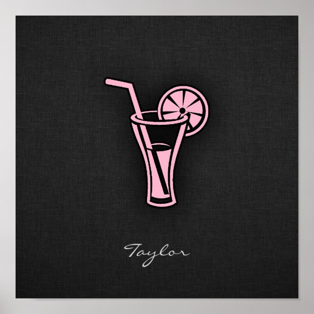 Light Pink Cocktail Poster (Front)