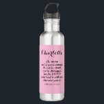 Light Pink Courage Bible Verse Custom Name Simple 710 Ml Water Bottle<br><div class="desc">This beautiful soft pink water bottle features the wonderful Bible verse of Joshua 1:9 and is easy to customise with the recipient's name.</div>