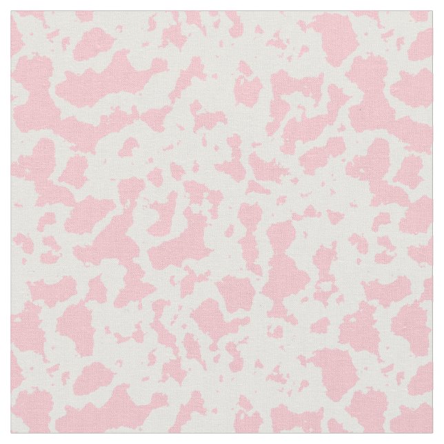 Light Pink Cow Print Fabric (Close Up)