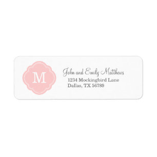 Light Pink Custom Personalised Monogram