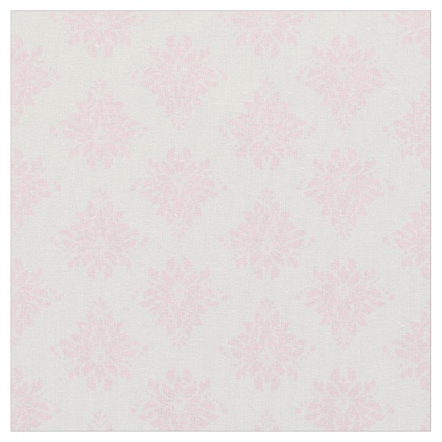Light Pink Damask on Ivory Fabric (Close Up)