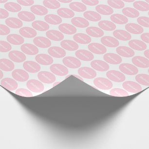 Light Pink Dots Pattern On White With Name Wrapping Paper