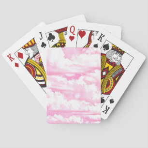 Light Pink Elegant Clouds Decor Playing Cards