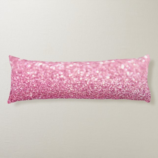 Light Pink Faux Glitter Body Pillow (Front)