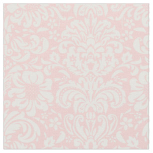 Light Pink Floral Damask Fabric
