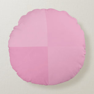Light Pink Geometric Squares Round Cushion