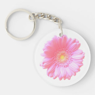 Light pink gerbera daisy key ring
