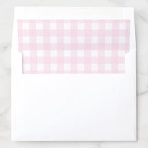 Light Pink Gingham Envelope Liners