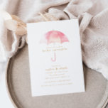 Light Pink Girl Baby Sprinkle Shower Event | Invitation<br><div class="desc">Invite your friends and loved ones to your small scale baby sprinkle — baby sprinkles are less extravagant celebrations often seen with second, third or greater babies. This design features a beautiful light pink watercolor umbrella to represent a baby sprinkle. This design is perfect for any season and is fully...</div>