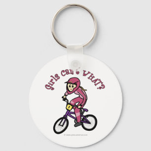 Light Pink Girls BMX Key Ring