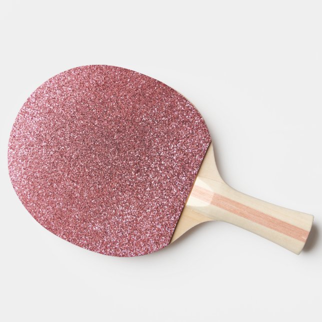Light pink glitter ping pong paddle (Side)