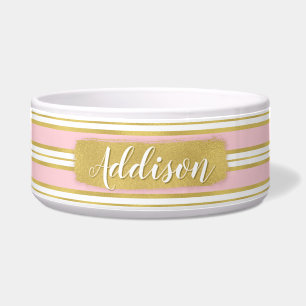 Light Pink Gold Stripe Pattern Custom Name