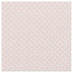 Light Pink Greek Key Pattern Fabric