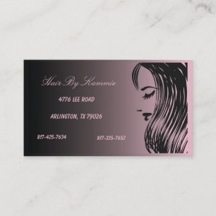 Light Pink Hair, Nail, Make-up Business Card