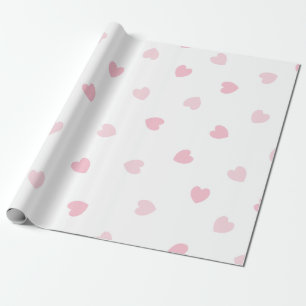 Light Pink Heart Textured Wrapping Paper