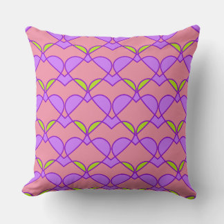 Light Pink Hearts Overlapped  Cushion