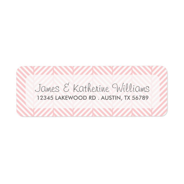 Light Pink Herringbone Modern Wedding (Front)