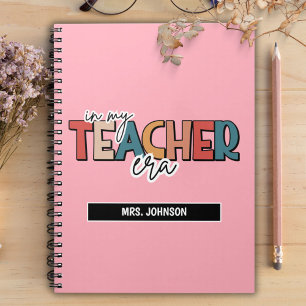 Light Pink  in my teacher era quote  Notebook