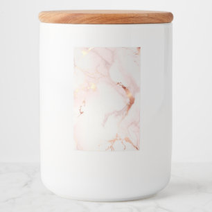 Light Pink Jar with Lid Food Label