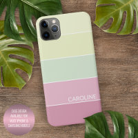Light Pink Lime Chartreuse Green Striped Pattern