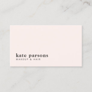 Light Pink Makeup and Hair Beauty Business Card