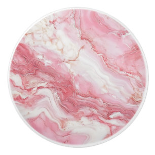 Light Pink Marble Pattern Ceramic Knob